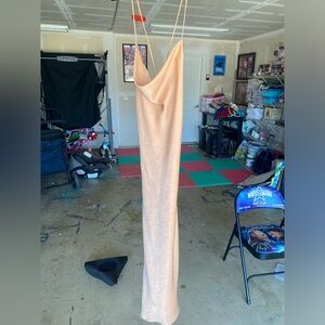 2 RESA slip dresses one light blue one champagne pink